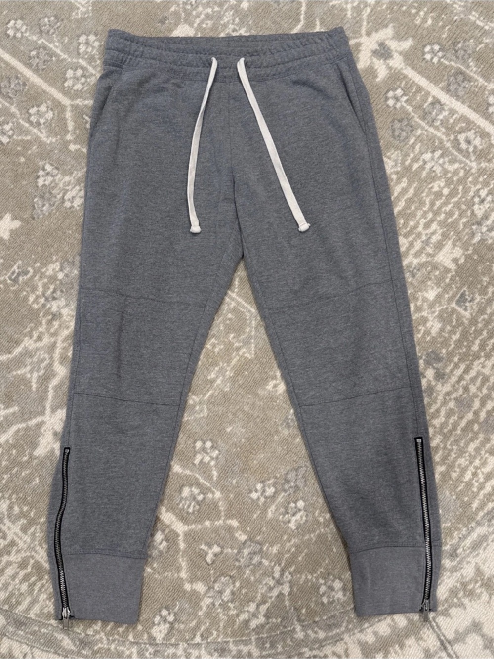 GAP Men's Gray Jogger Sweatpants with Ankle Zippers